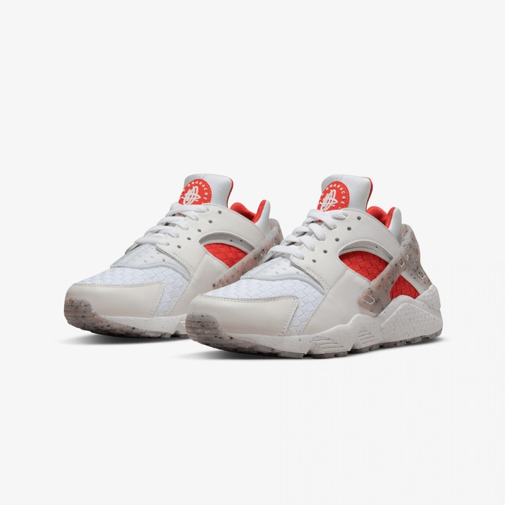 Nile Air Hurrache Crater Premium White and Orange Red Sneakers